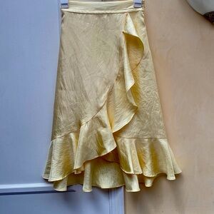 Urban Revivo Ruffled skirt in yellow